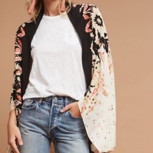 Roffe Anthropologie Isolde Floral Kimono